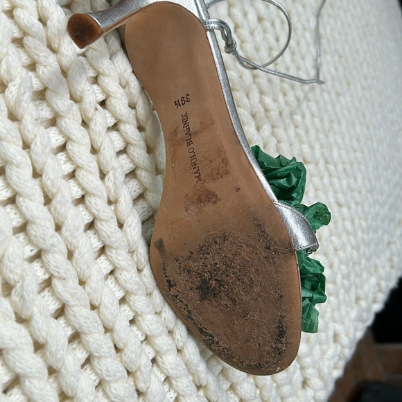 Manolo Blahnik rhinestone tie-up heels size 39 1/2  or 8.5/9 - Picture 8 of 10